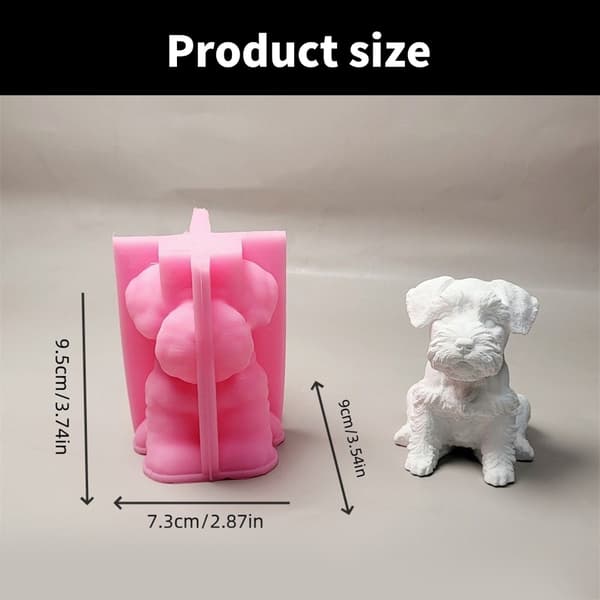 3D Hundeform Silikoneforme Ornament Gipsforme Håndlavede Støbeforme
