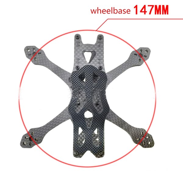147mm Racing Frame 3 tums Ram Lättviktskit för APEX FPV Racing Flight