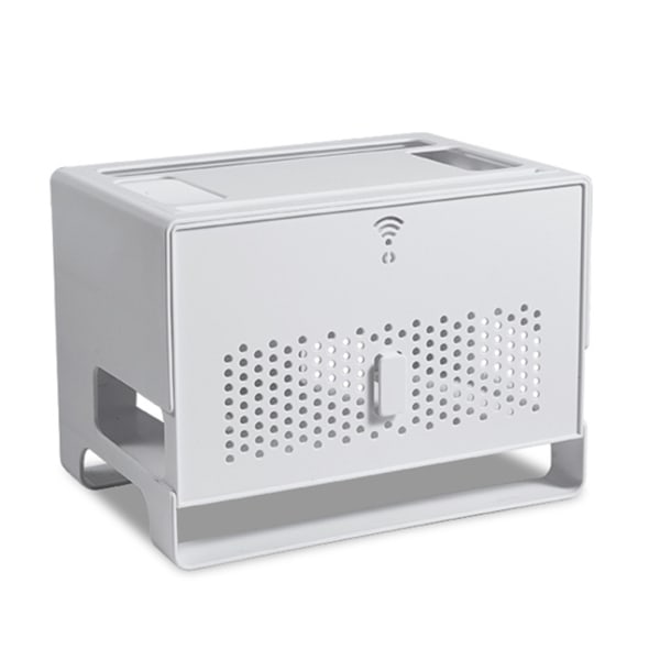 Støvtæt Wifi Router Opbevaringsboks Dobbeltlags hulstikdåse Wire Organizer Box