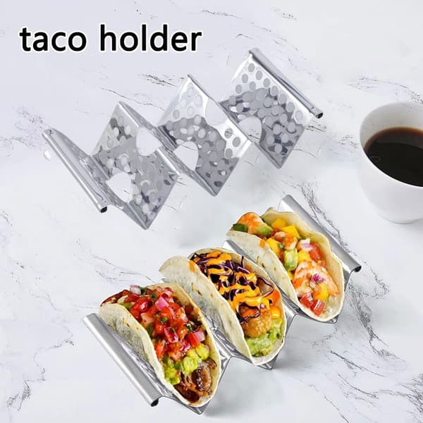 4 stk. Holdbare Tacoholdere Sett Stativ Rack for Sikker Tacopresentasjon