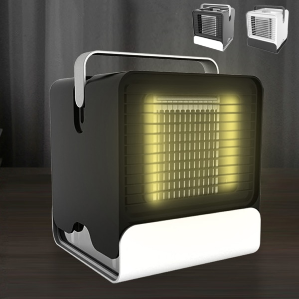 Ny Mini Luftkylare Negativ Jon Luftkonditionering Fläkt Sovsal Office USB Small Black