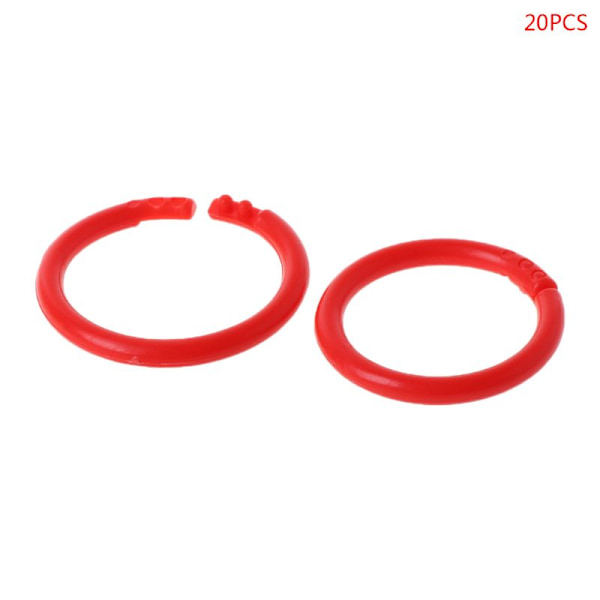 20x för Creative Plastic Circle Multifunktionell lösbladsringpärm Båge för