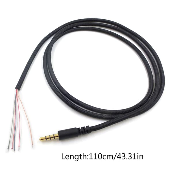 Bærbar lydledning 1,1 m længde Stereo Aux-kabel til Hyper X Cloud II Core Pro