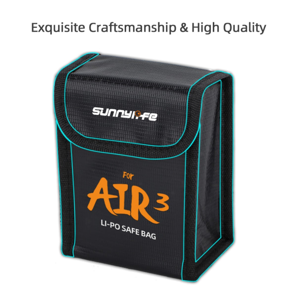 Bärbar batterisäkerhetsväska för AIR 3 batterier Brandsäker och läckagesäker påse Protect Perfekt för case null - 3