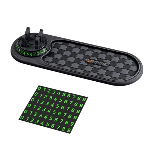ABS Universal Bilmonteringsstativ 360 Antiskli Base Nummerdisplay For Smarttelefoner