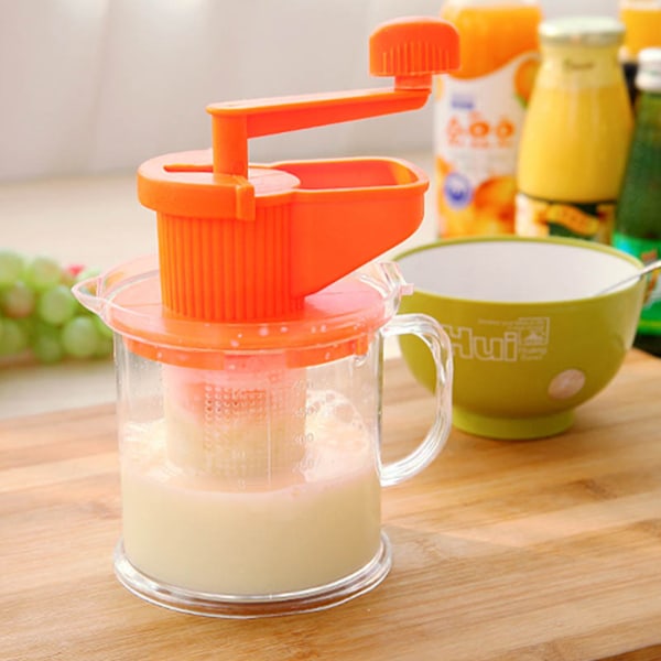 Bärbar mini-fruktjuicemaskinsblandare Manuell sojabönmjölksmaskin Handjuicer Manuell handvevjuicer