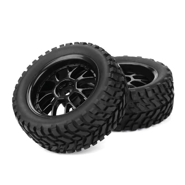 Modelbil Gummi Buggy Dæk Hjul Dæk til DLT016 Billegetøj 1/10 Sæt