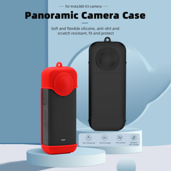 Case för Insta360 ONE X3 panoramakamera Dammtät cover mot case Red Color