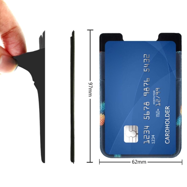 Lycra Cell Phone Sticker Fast självhäftande Stick Cover Kreditkortshållare
