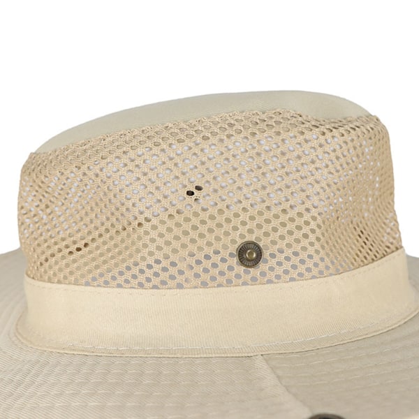 Camp Hat Solbeskyttelse Hat Brede Skygger Solhat Stor Hat med Halsreb Army green