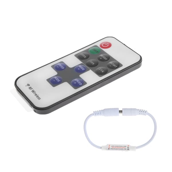 RF Wireless 11 Key Remote Controller Mini Dimmer Yksiväriseen nauhavalaistukseen