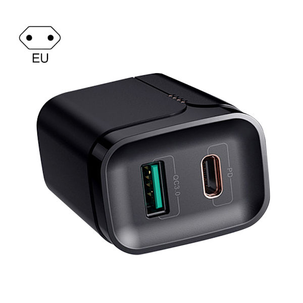 QC3.0 Väggladdare Snabbladdning Block Väggkontakt USB Power Smart Travel Pd Laddare 18w Snabbladdning USB Laddare