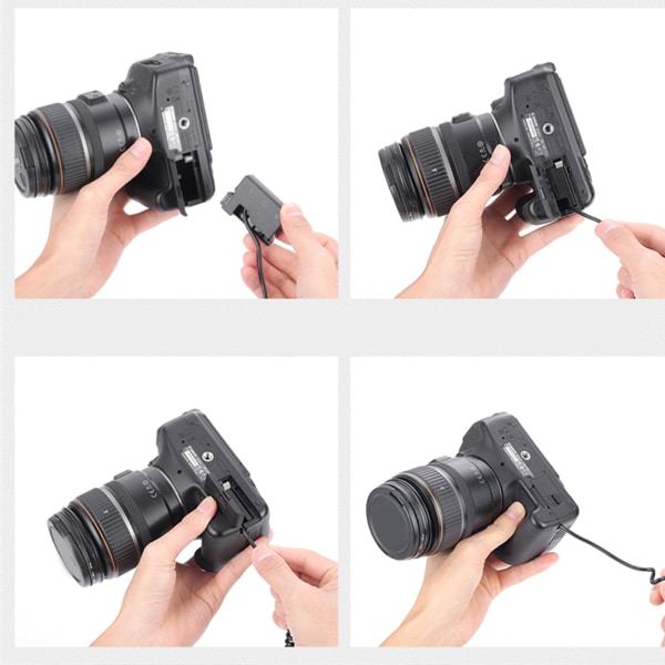 Kamera Dummy Batteri Type-C till för LP E8 DR-E8 Adapter Power för Rebel T3i T2i T5i T4i Kiss X6i