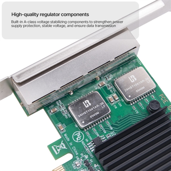 2/4 portar PCIE 4X Gigabit Ethernet nätverkskortserver 1000Mbps för stationär PC null - 2