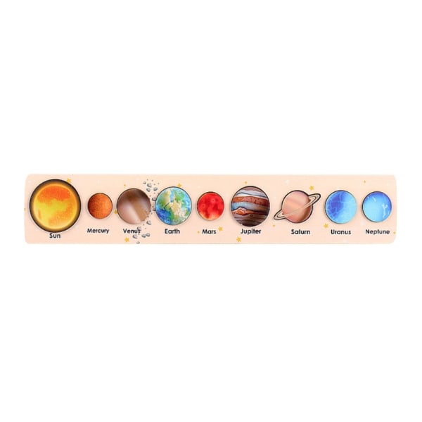 Montessori Toy Solar System Puzzle Varhaiskasvatuslelu Planet Lelu toddler null - D