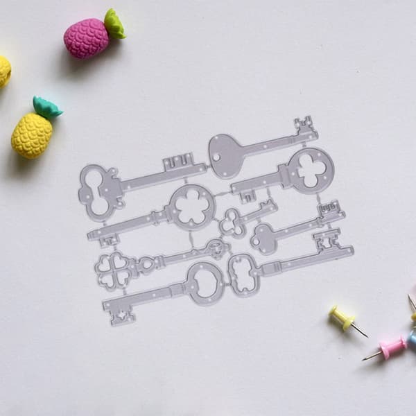 Nøgleformet skærestempler i kulstofstål til kortfremstilling og scrapbooking