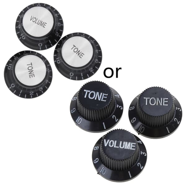 3 st Elgitarrknoppar Top Hat Volym Tonkontrollknappar Cap