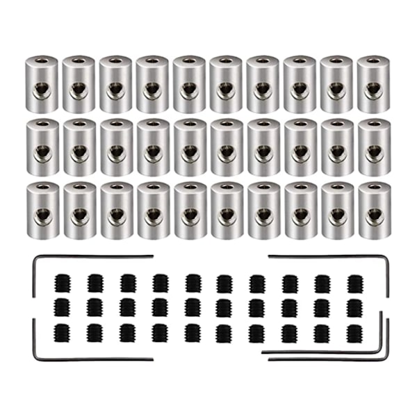 60 stykker Pin Keepers Pin Låse Pin tilbage til lås med skruenøgle 9x5,5 mm nål tilbage