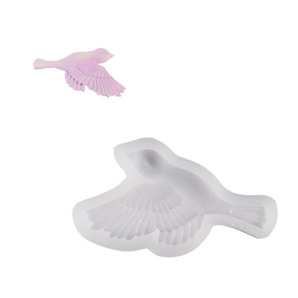 3D Fugle Silikone Forme Kage Dekoration Form Fugle Stearinlys Aromaterapi Gips Form Vægmaling Pendel Form DIY Craft