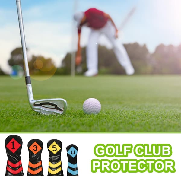 4 stk. Golfkøllehodebeskytter Vanntett Golfkøllehodebeskyttelse Passer de fleste golfjern