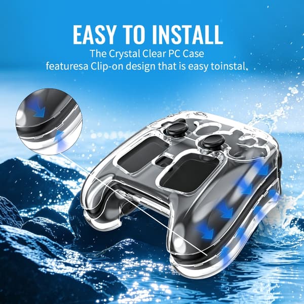 Klar Snap-On Controller Beskyttelsesskal Nem at Bruge til Steam Controller 2
