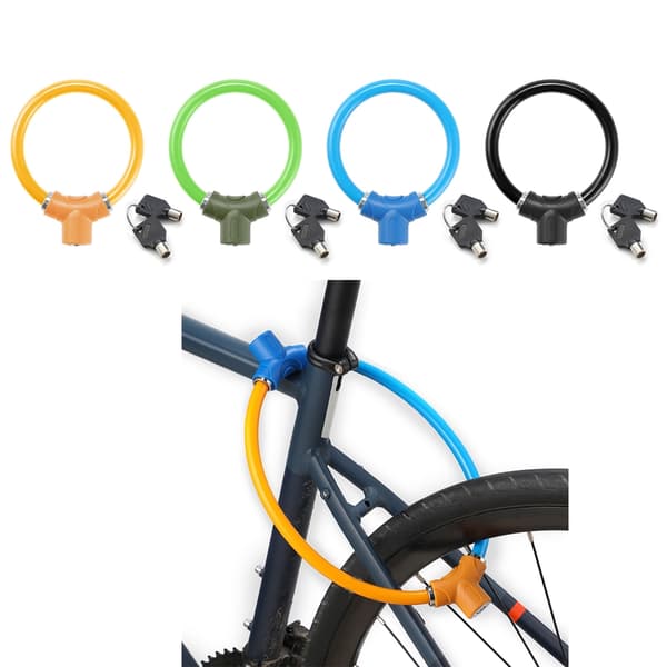 Rings Shape Cyklar Stöldskyddslås Hög Säkerhet Mountainbikes Lås Orange