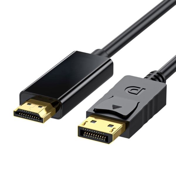 DisplayPort-kontakt till HDMI-kompatibel konverter Adaptersladd Stöd 4K/1080P Valfritt