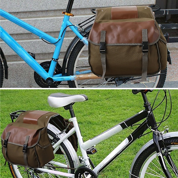 40L Stor Vandtæt Cykel Bagagerumspose, Cykelsadeltaske til Lang Cykling Army Green