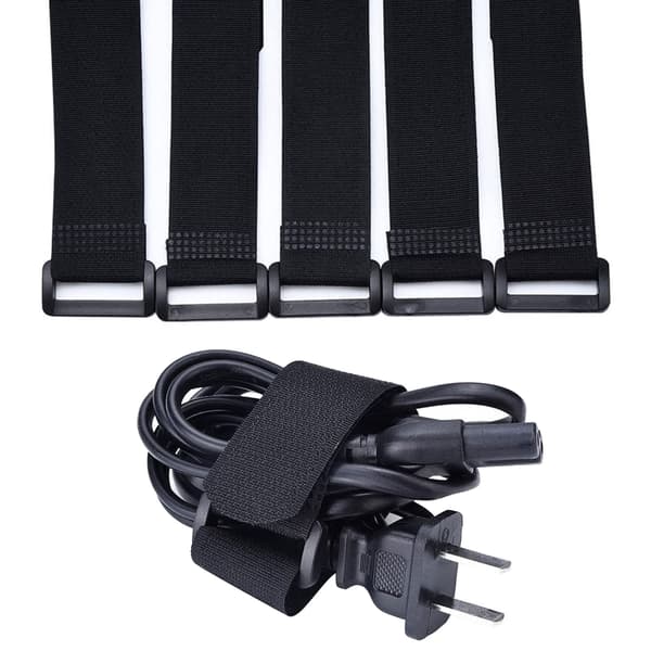 10 stk. Genanvendelige Kabelbindere Justerbare Ledningsbindere Stropper 20cm