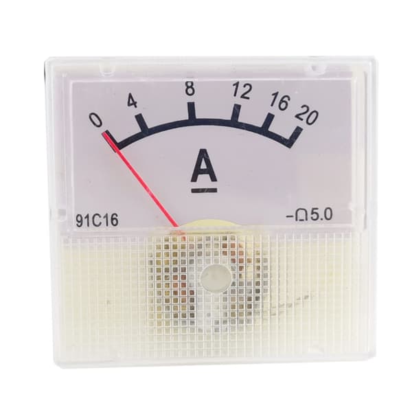 Sirkulær DC0-20A Amperemeter Analog Pointere Elektrisk Testing Strømtester