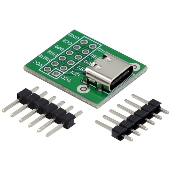 10st USB Typ C till DIP PCB-kontakt anslagstavla Testkort Löduttag Dip Pin Header Adapter Module