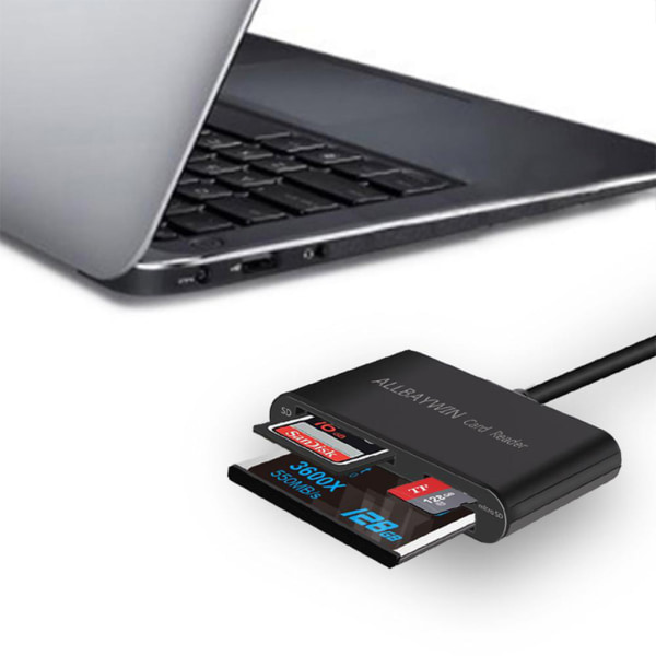 3 i 1 multifunktions USB 3.0 minneskortläsare SD / Micro- SD / CF kortläsare Adapter Dator Bärbara tillbehör
