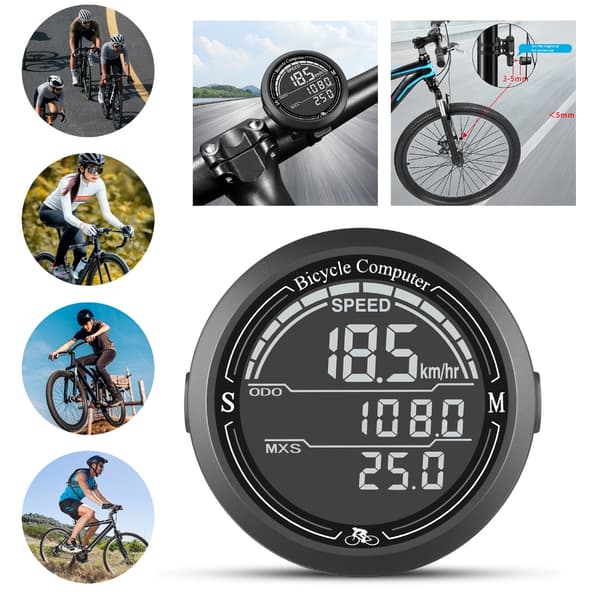 Vanntette trådløse sykkelcomputere multifunksjonelle sykkel speedometer