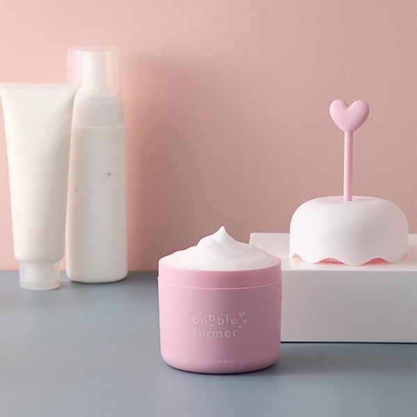 Bärbar Foam Maker för ansiktsrengöring Cup Maker Body Washing Bubble Make Cups för utomhusresor Face Clean Tool Foam Bubble Foamer Pink