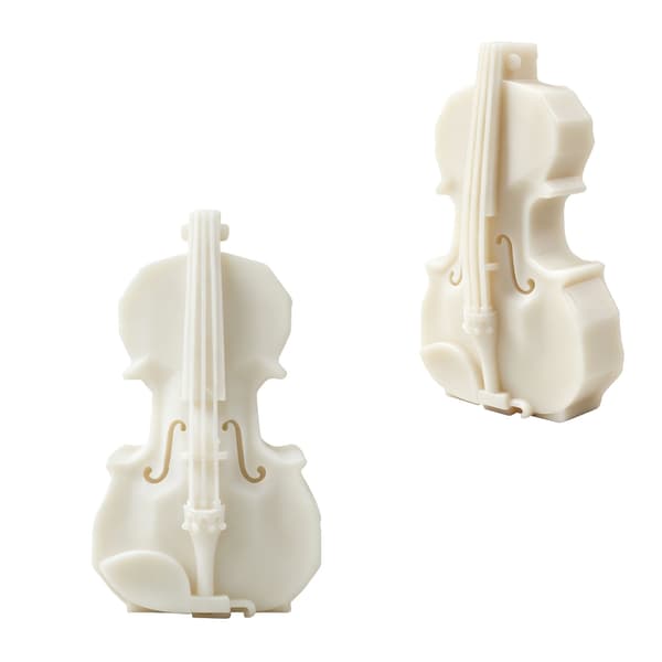 Multifunktionelle 3D violinformede silikone lysforme til håndlavet lys og sæbe
