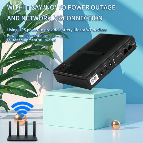 Mini UPS-batteribackup för hem- och bilanvändning Power din elektronik var som helst