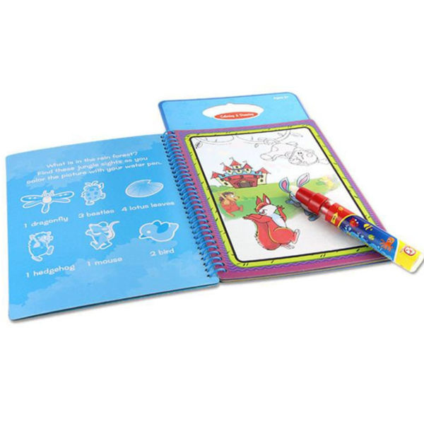 Vattenritningsbok Magic vattenmålarbok Pedagogisk leksakspresent för flickor Pojke null - D