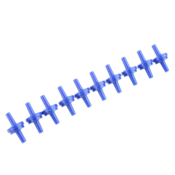 10 styks check for ventil til fisk til tank luftpumpe plastikventiler til 4 mm ID T