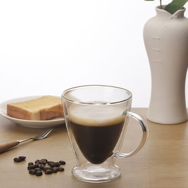 Multifunktionel dobbeltvægget glaskop til daglig brug 300ML kaffekrus