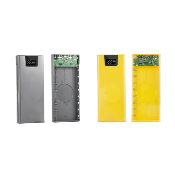 8x18650 Power Bank-skal Cover Mobil Power Bank- case Gör-det-själv-skal Förvaringslåda Laddare Löstagbar case Yellow