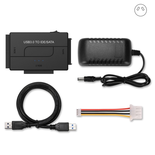 SATA till USB IDE-adapter USB3.0 Sata 2,5 tum/3,5 tum hårddisk HDD SSD USB null - AU