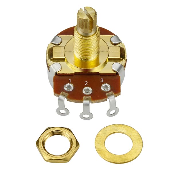 Mini Potentiometer Bajonett Kort Delad Axel Gitarr Kontroll Ton Volym Delar