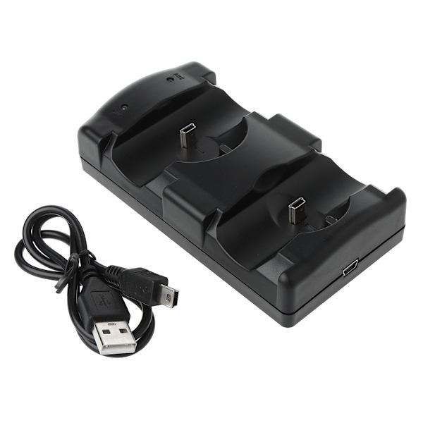 Musta Universal USB Powered Dual Double Charger Dock Stand Latausasemalle