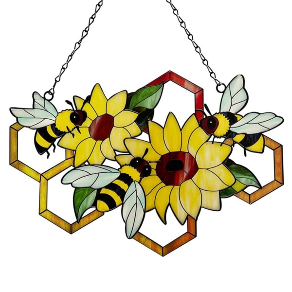 Bee vägghängande prydnad Bee dekorationer Hem dekorativ trädgård hänge null - B