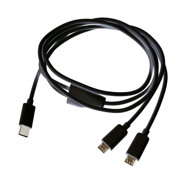 Universal Typ C till dubbel Micro USB -laddarkabel Snabbladdning för flera enheter Multifunktionell power