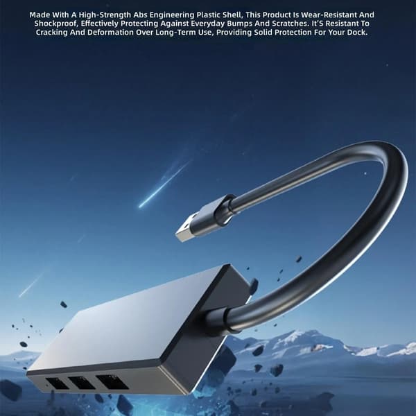 Bærbar 4-ports USB2.0-forlengelseshub støtter 480 Mbps rask dataoverføring