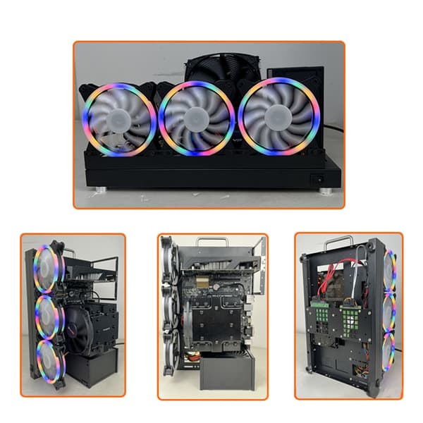 GPU Aluminium Öppen Miner Rig Case Ram för Bitcoin Mining Tillbehör