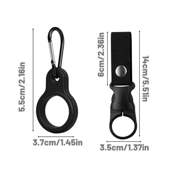 8st Bärbar Nylon Vattenflaskrem Med Ringar För Utomhusaktiviteter