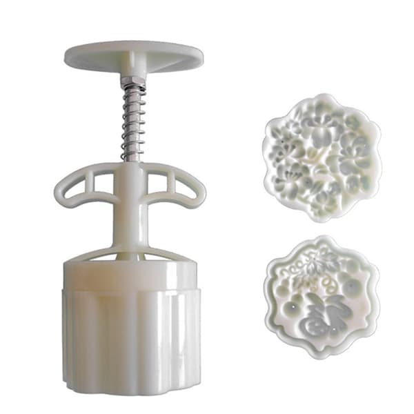 ABS Månekageforme 75g 3D Tekstureret Blomsterdesign Køkken