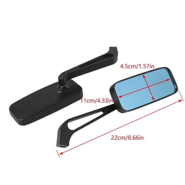 2-pack motorcykelbackspeglar cykelsidospegel metallkonstruktion
